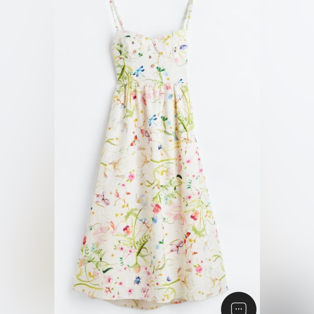 Spaghetti strap dress. Long with tie in the back